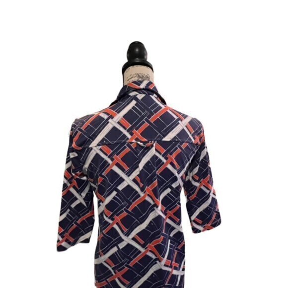 TUCKERNUCK PERSIFOR WINPENNY DRESS Geometric Preppy SIZE‎ SMALL EUC $228 RETAIL - Picture 10 of 12